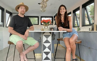 Couple Made Their Floating Home Out Of A Rusty Cargo Ship