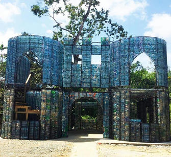 A Man Creates Stunning Houses Using Plastic Bottles!
